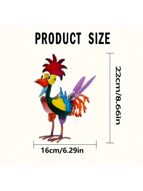 Fém Kakas Kültéri Dísz