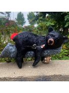 Fekete medve kerti dísz