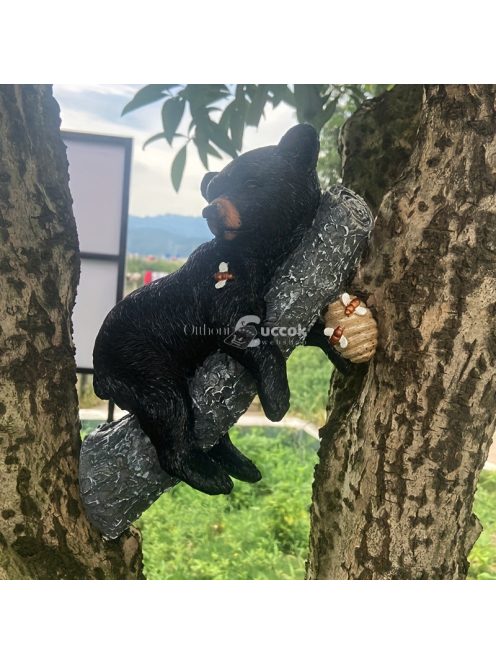 Fekete medve kerti dísz