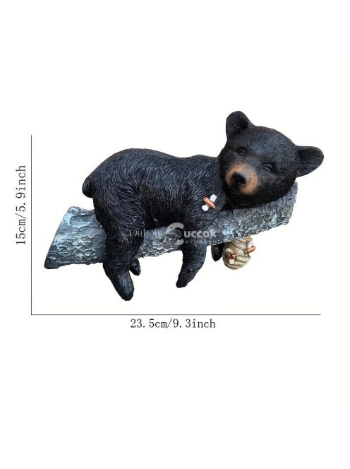 Fekete medve kerti dísz