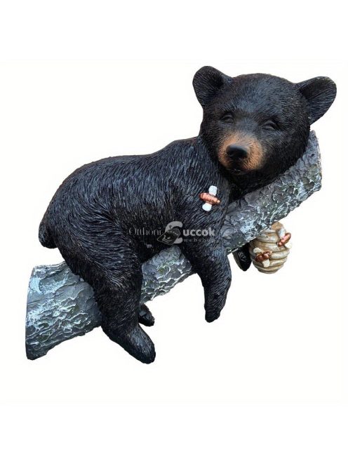 Fekete medve kerti dísz
