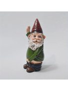 Pisilő törpe szobor kerti dísz