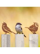 5db Rozsdás Madár Dekoráció