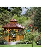 Varázslatos virágos és pillangós fém kerti dekoráció