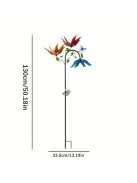 Varázslatos virágos és pillangós fém kerti dekoráció