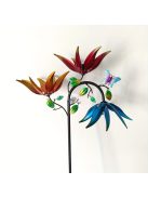 Varázslatos virágos és pillangós fém kerti dekoráció