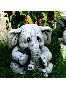 Aranyos Szürke Bébi Elefánt szobor
