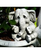 Aranyos Szürke Bébi Elefánt szobor