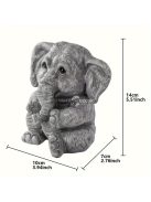 Aranyos Szürke Bébi Elefánt szobor