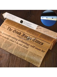   1 tekercs, vintage újság mintájú pergamenpapír, eldobható levegősütő papír