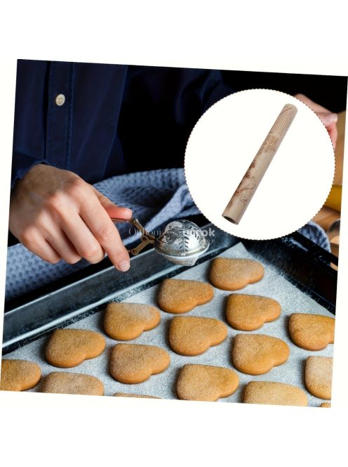 1 tekercs, vintage újság mintájú pergamenpapír, eldobható levegősütő papír