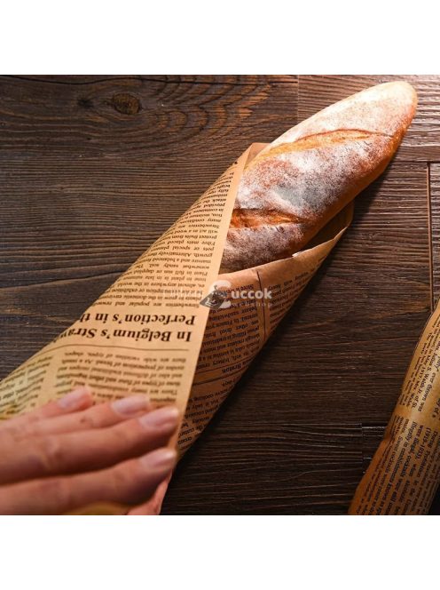 1 tekercs, vintage újság mintájú pergamenpapír, eldobható levegősütő papír