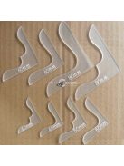 8 darab akril bőr sarok díszítő sablon sablon készlet