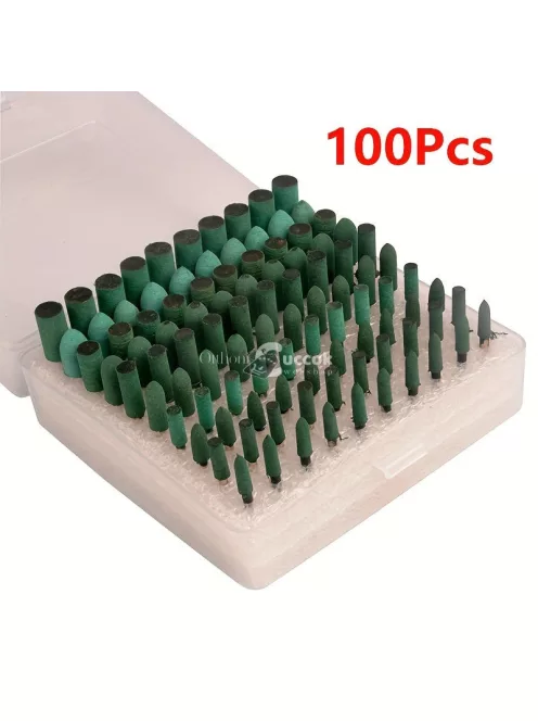 100 darabos Gumi Polírozó és Csiszoló Készlet Tárolódobozzal