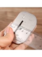 Rozsdamentes acél műbőr vágódeszka készlet precíziós vonalzóval