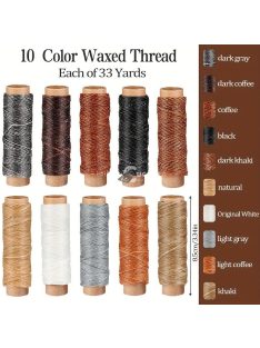 10 színű viaszszál varráshoz