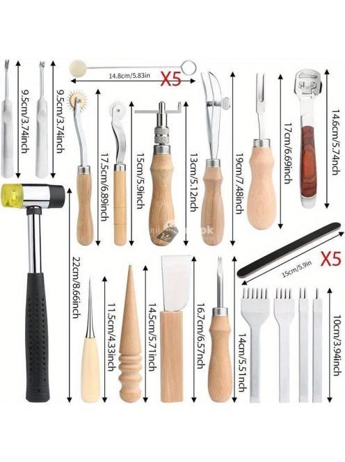 Professzionális Műbőr Kézműves Eszközkészlet