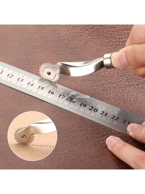 Rozsdamentes Acél Áthúzó Jelölőkerék Bőrművességhez és Varráshoz