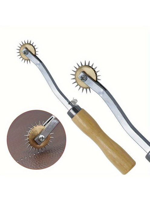 Rozsdamentes Acél Áthúzó Jelölőkerék Bőrművességhez és Varráshoz