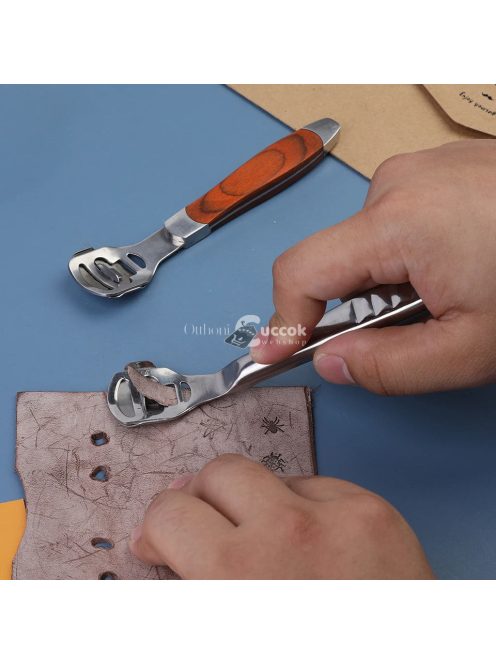 Rozsdamentes acél bőrvágó szerszám, professzionális bőrvágó kés vékonyításhoz