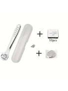 Rozsdamentes acél bőrvágó szerszám, professzionális bőrvágó kés vékonyításhoz