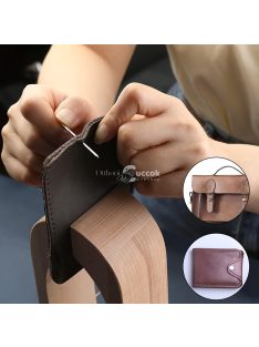 Fa bőr varróbilincs, bőrmegmunkáláshoz fa markolattal