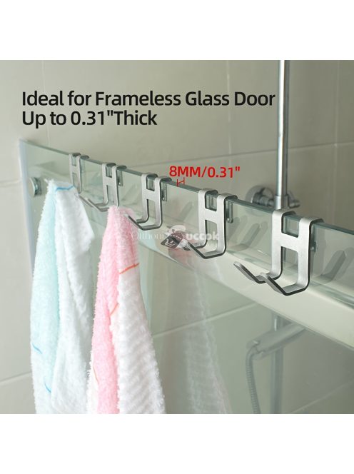 4db Alumínium Fúrás Nélküli törölköző akasztó