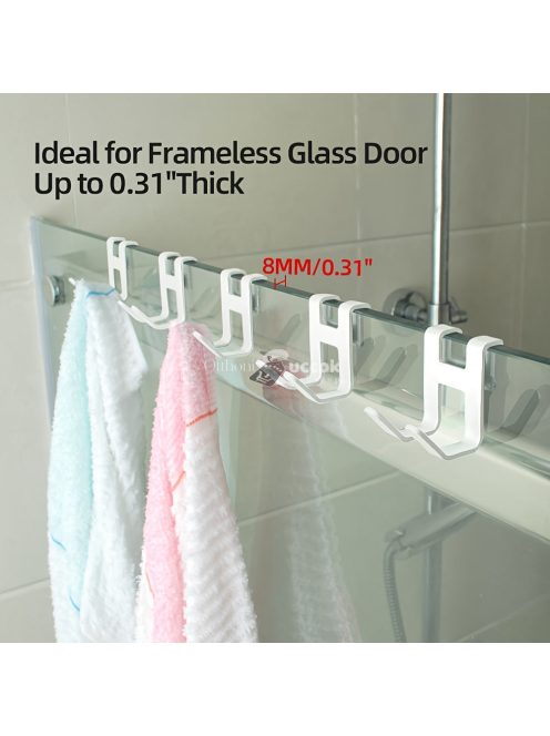 4db Alumínium Fúrás Nélküli törölköző akasztó