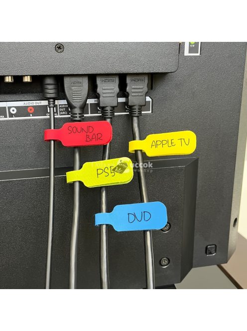 32 db többszínű kábelkötegelő írható felülettel