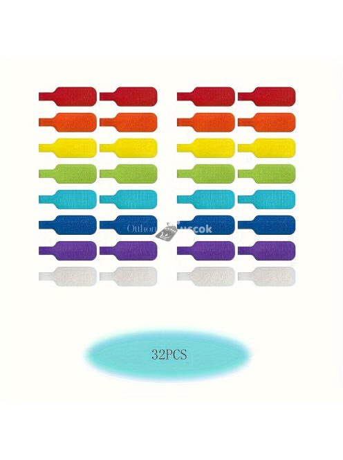 32 db többszínű kábelkötegelő írható felülettel