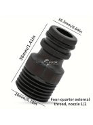 4 darab PVC műanyag spirál csőadapter