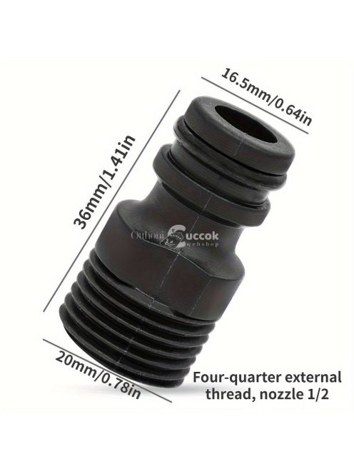 4 darab PVC műanyag spirál csőadapter