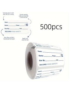 500 darab Élelmiszer címke