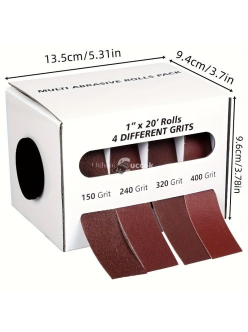 Alumínium-oxid csiszolópapír tekercs készlet adagolóval