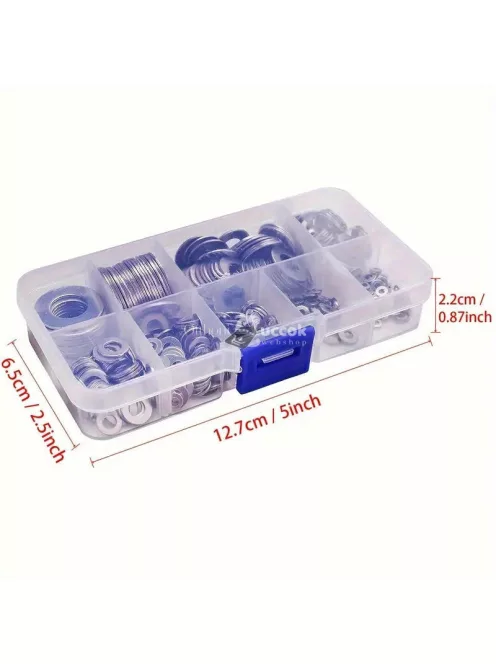 180 darabos rozsdamentes acél lapos alátét készlet