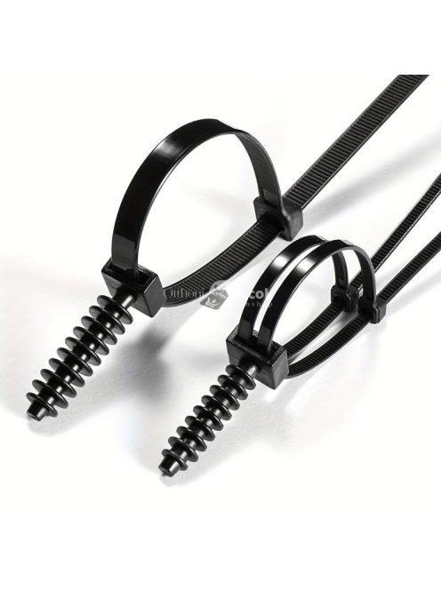 100 db műanyag kábelkötegelő, falra szerelhető kábelrendező klipek