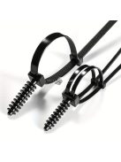 100 db műanyag kábelkötegelő, falra szerelhető kábelrendező klipek