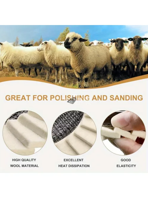 5-ös csomag 125 mm-es filc polírozó korong sarokcsiszolókhoz