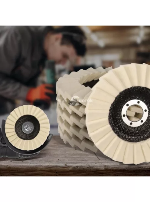 5-ös csomag 125 mm-es filc polírozó korong sarokcsiszolókhoz