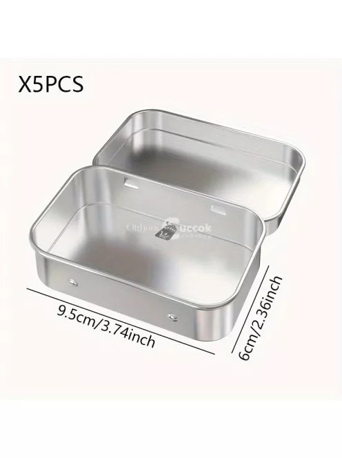 5db mini metál forgócsapos dobozok fedéllel