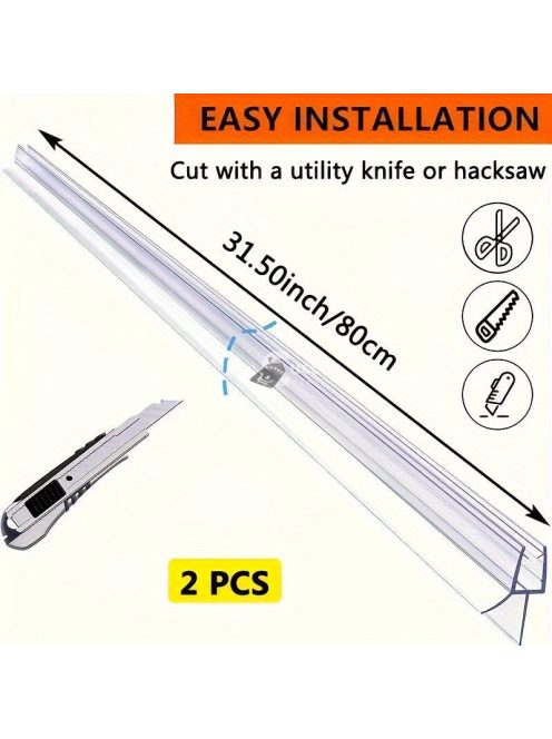 2db Vízálló zuhanyajtó alsó tömítőcsík