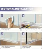 2db Vízálló zuhanyajtó alsó tömítőcsík