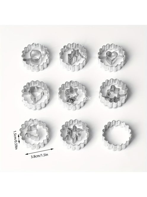 9 darabos Karácsonyi Süteményszaggató Készlet