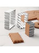 3 darabos Rozsdamentes Acél Süteményszaggató Készlet