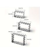 3 darabos Rozsdamentes Acél Süteményszaggató Készlet