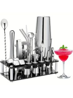   Professzionális rozsdamentes acél koktél shaker készlet (shaker és állvány nélkül)