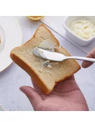 2 darabos rozsdamentes acél sajt- és vajkés készlet