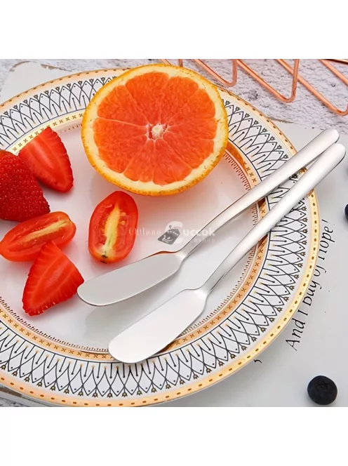 2 darabos rozsdamentes acél sajt- és vajkés készlet