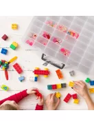 Sokoldalú 48-rekeszes átlátszó szervező doboz állítható válaszfalakkal