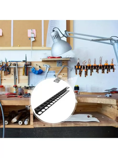 Nagy teherbírású fém falra szerelhető kés- és szerszámtartó